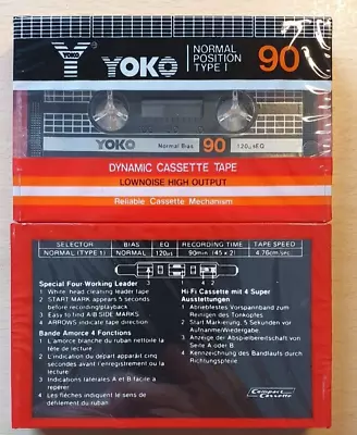 Kaufen MC, Tape, Audio Leerkassette, Cassette YOKO Type I, 90min • 5€