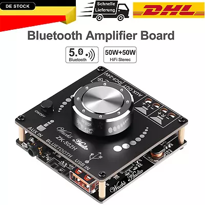 Kaufen Bluetooth 5.0 Verstärkerplatine Hifi Stereo 2.0 Dual 50W Audio-Verstärkermodul • 25.99€