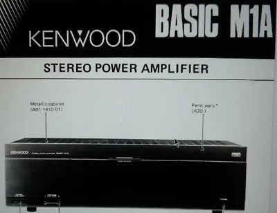 Kaufen Service Manual Amplificatore Finale Stereo Kenwood Basic M1A Carta Formato A4 • 19.99€