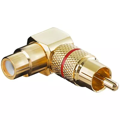 Kaufen Audio-Winkel-Adapter Cinch-Stecker Auf Cinch-Buchse 90° Rot • 3.98€