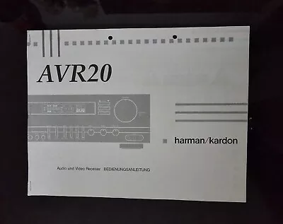 Kaufen Harman Kardon AVR20 Bedienungsanleitungs. • 25€