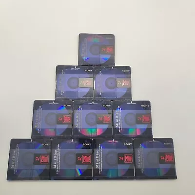 Kaufen 10 Stück SONY MDW-74 MiniDisc MD Mini Disc Mini Disk - 74 Min TOP GETESTET BLANK • 39.99€