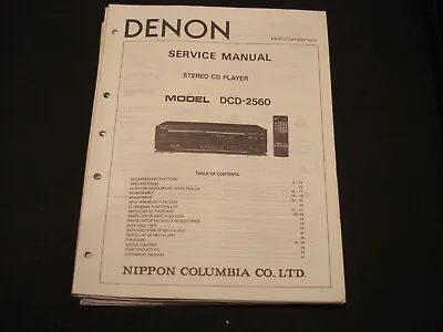 Kaufen Original Service Manual Schaltplan Denon DCD-2560 • 12.50€