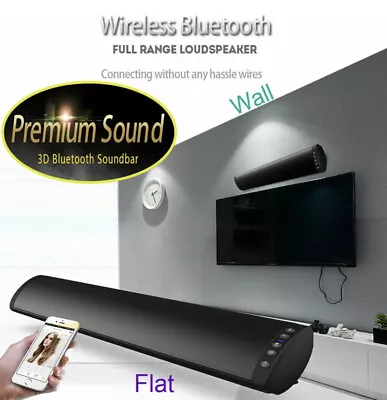 Kaufen Kabelloser Bluetooth TV Soundbar Stereo HiFi Lautsprecher Subwoofer Unterstützung FM TF USB • 44.77€