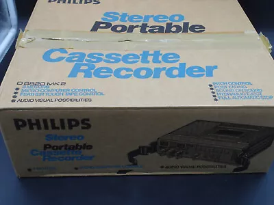 Kaufen Philips D 6920 MK2 Stereo Cassette Recorder Vintage Tapedeck Neu Deadstock • 389.99€