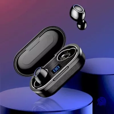 Kaufen Bluetooth 5,1 In-Ear Kopfhörer Schwarz Kabellos Headset Wireless Sport Ohrhörer • 22.99€