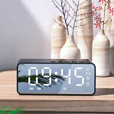 Kaufen Bluetooth-Lautsprecher Tragbare Kleine Uhr Sprachübertragung Spiegelbildschirm • 14.14€