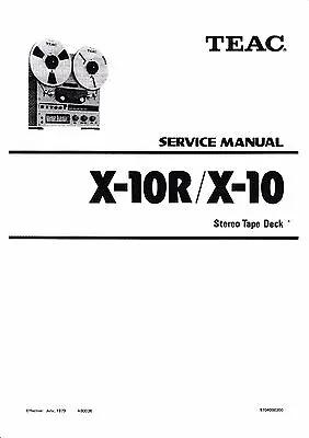 Kaufen Service Manual-Anleitung Für Teac  X-10R  • 13.50€