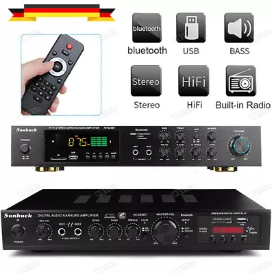 Kaufen HiFi Verstärker Stereo Amplifier 5 Kanal Digital USB FM Bluetooth Vollverstärker • 72.99€