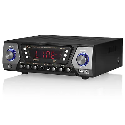 Kaufen 2.0 Kanal Stereo Verstärker Mit Bluetooth Empfänger USB/Karaoke Player Power Amp • 95.19€