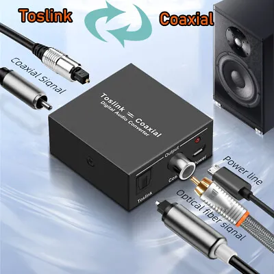 Kaufen Digital Audio Konverter Bidirektional RCA Optical Zu Coaxial & Coax Zu Toslink • 14.27€