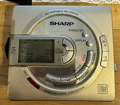 Kaufen Sharp MiniDisc Player MD-MS701H Mit 2 Akkus Und Display Remote Player • 40€