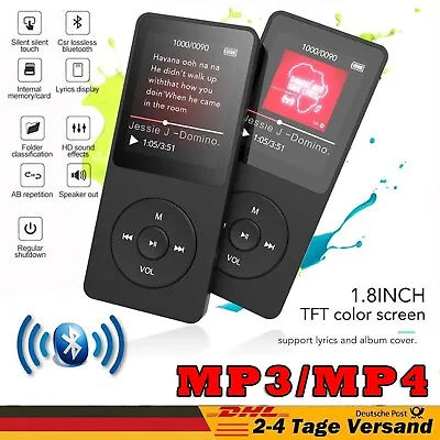 Kaufen Bluetooth MP3,MP4 Player LCD Display HiFi-Bass Musik Spieler FM Radio Audio 16G • 20.99€