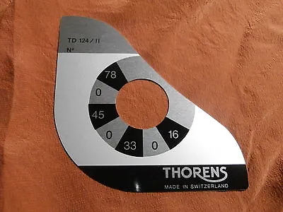Kaufen Thorens Td124 Name Plate Velocity  Mk1  Or Mk2  Placca Thorens Td 124 Mk1 Mk2  • 54€