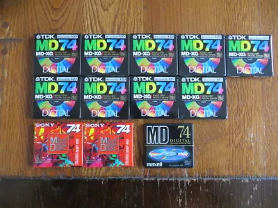 Kaufen 12 X Minidisc MD 74 TDK,Sony,Maxell, Neu OVP Verschweißt • 89.90€