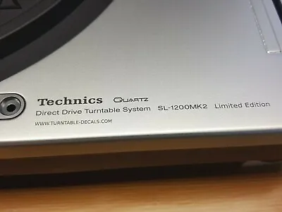 Kaufen Set Zum Restaurieren Decal An Trocken X Technics Sl 1200 Sl 1210 MK2 Schwarz • 11.69€