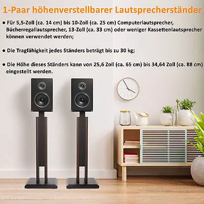 Kaufen 2x Lautsprecherständer Boxenständer HIFI Boxen Ständer Höhenverstellbar 65-88cm • 176.49€