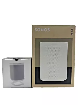 Kaufen Bundle - Sonos One SL + Flexon Tischständer Weiß Wireless Multiroom-Lautsprecher • 209.99€