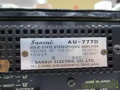 Kaufen Sansui AU-777D Stereo Integrierter Verstärker Transistor Schwarz 1969 Vintage • 584.43€