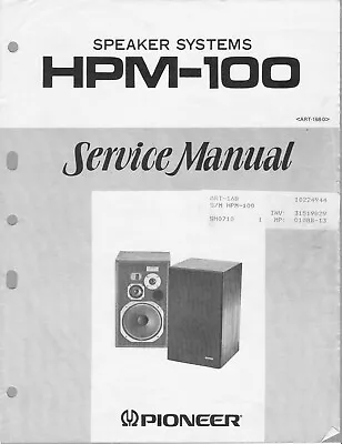 Kaufen Service Manual-Anleitung Für Pioneer HPM-100  • 4.50€