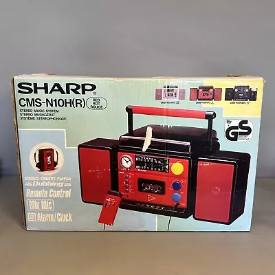 Kaufen Vintage Sharp CMS-N10H | Stereoanlage Memphis Design Musik System In OVP • 169.90€
