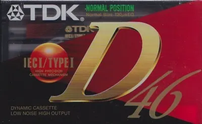 Kaufen 2 Stück TDK D46 MC Musikkassetten Leerkassetten OVP Original Verschweißt Neu • 10.40€