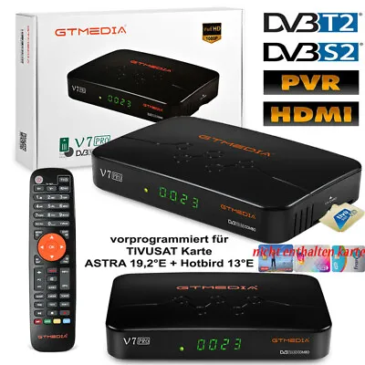 Kaufen TIVUSAT Sat-Receiver Für HD TV Neue Karten Astra Hotbird Italia DVB-S/S2/S2X/T2 • 33.99€