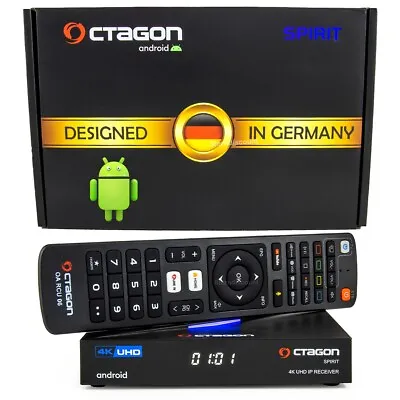 Kaufen Octagon SPIRIT 4K IP TV-Box Receiver Android HDR10+ Dual-WiFi WLAN Bluetooth DRM • 119€