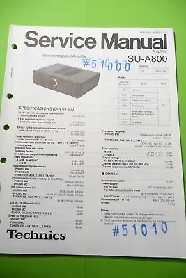Kaufen Service Manual-Anleitung Für Technics SU-A800   ,ORIGINAL ! • 14.50€