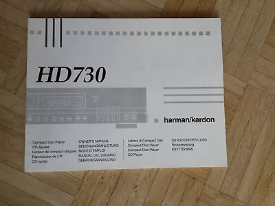 Kaufen Original Bedienungsanleitung Für Harman/kardon HD 730 CD-Player • 3€