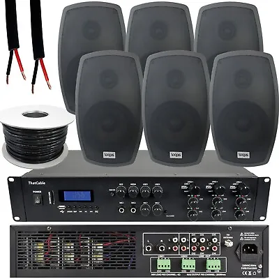 Kaufen 1200W LAUT Outdoor Bluetooth System 6x Schwarz Lautsprecher Wetterfest Musik Player • 726.22€