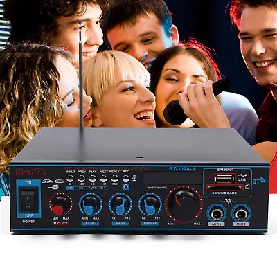 Kaufen Stereo Verstärker Bluetooth Digital Power Amplifier HiFi FM Audio USB SD • 31.73€