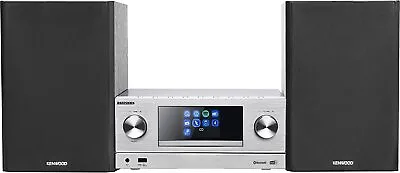 Kaufen Kenwood M-9000SS -Micro Hi-Fi System Mit Internetradio, DAB+, CD/USB, BT, Silber • 259€