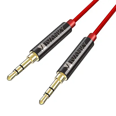 Kaufen IVANKY AUX Kabel 3,5mm Klinke Audio Stecker Rot Für Auto MP3 Handy PC TV Stereo • 11.99€