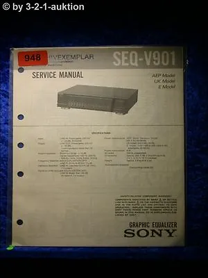 Kaufen Sony Service Manual SEQ V901 Graphic Equalizer  (#0948) • 14.95€