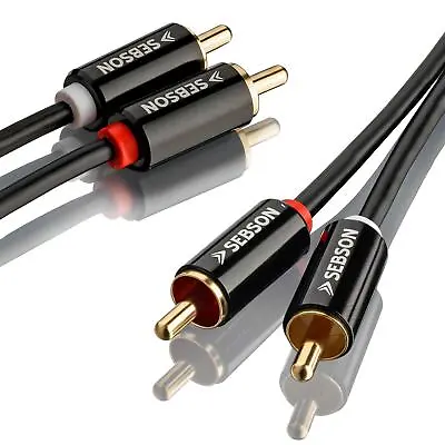 Kaufen Cinch Kabel 1m Für HiFi & Heimkino Anlagen, AUX Audio Kabel RCA Stecker SEBSON • 4.79€