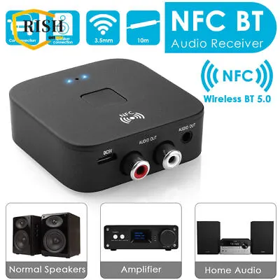 Kaufen NFC Bluetooth 5.0 Empfänger 3.5mm AUX Cinch Buchse Hifi Wireless Audio Adapter • 13.99€