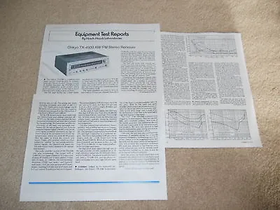 Kaufen Onkyo TX-4500 Empfänger Review, 3 Pg , 1976, Voll Test • 9.02€