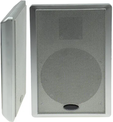Kaufen 40W Flat Panel Lautsprecher 2-Wege 86dB 1 Paar Silber Surround Wand Boxen Slim • 57.97€