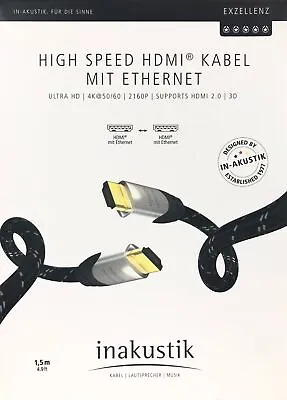 Kaufen Inakustik Exzellenz High-Speed HDMI Kabel Mit Ethernet 1,5 M, UVP 73,- € • 49.99€