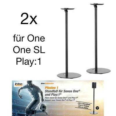 Kaufen 2x Ständer F. Sonos One SL Play:1 Lautsprecher Standfuß Standfüsse DTRON Schwarz • 46.99€