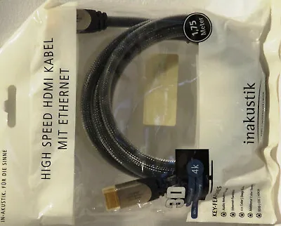 Kaufen Inakustik PREMIUM High Speed HDMI Kabel Mit Ethernet 1,75m 2160p 3D 4K UHD 088 • 9.95€