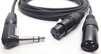 Kaufen Insert Kabel Y-Kabel Splittkabel 6,3mm  Winkel-Klinke 3-pol XLR  Vers. Längen • 13.50€