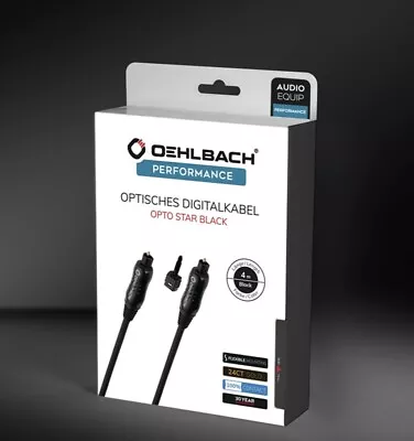 Kaufen Oehlbach Optisches Digital Kabel Opto Star Black 2 Meter • 35€