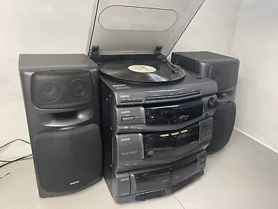Kaufen Sanyo DC X1050 Digital Stereo HiFi Schallplatte Deck CD Wechsler Doppel Kassette & Tuner • 170.17€