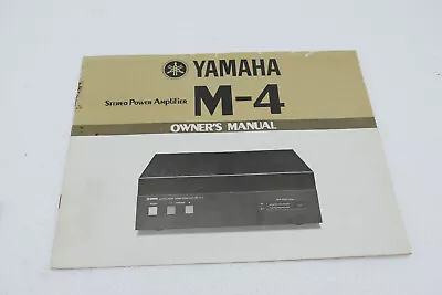 Kaufen YAMAHA M-4 Endstufe Power Amplifier --  Anleitung Instruction Manual ORIGINAL! • 15€