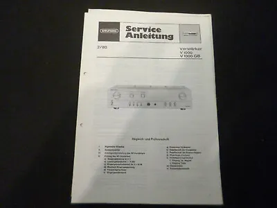 Kaufen Original Service Manual Schaltplan Grundig V1000 V1000GB • 11.90€