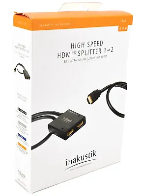 Kaufen Inakustik High Speed HDMI Splitter 1->2 Verteiler Full HD Audio UHD 4K 2160p 008 • 89.95€