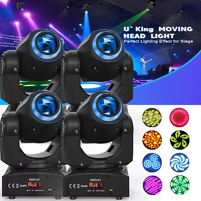 Kaufen 4X 120W Moving Head Bühnenlicht Beam LED GOBO Spot Disco DMX Bühnenbeleuchtung • 341.52€