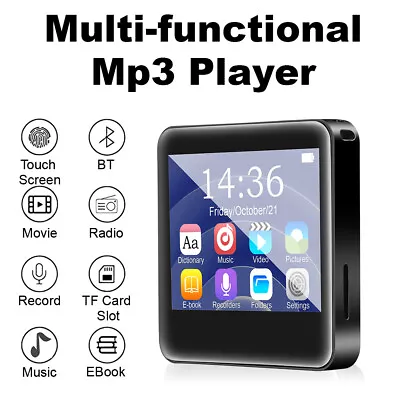 Kaufen MP3 Player MP4 Bluetooth 5.0 Touchscreen FM Radio Lautsprecher HiFi Verlustfreier Sound • 27.01€